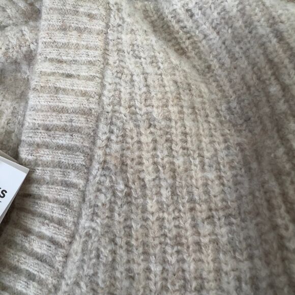 Topshop Oatmeal V-neckline knit Sweater relax tunic size XS lagenlook soft cozy - Picture 10 of 16